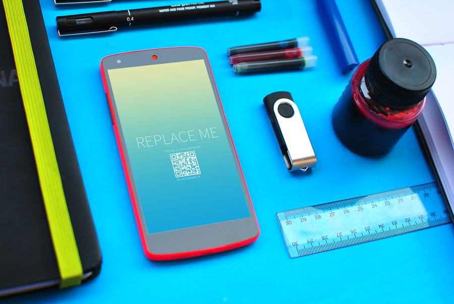 4P超高清Nexus 5手机展示PSD模板免费下载-易看设计 - 专业设计师平台