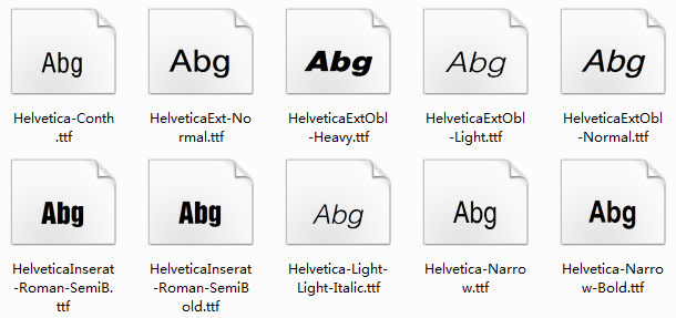 打包下载：世界上最受欢迎的英文字体HELVETICA全套下载-易看设计 - 专业设计师平台