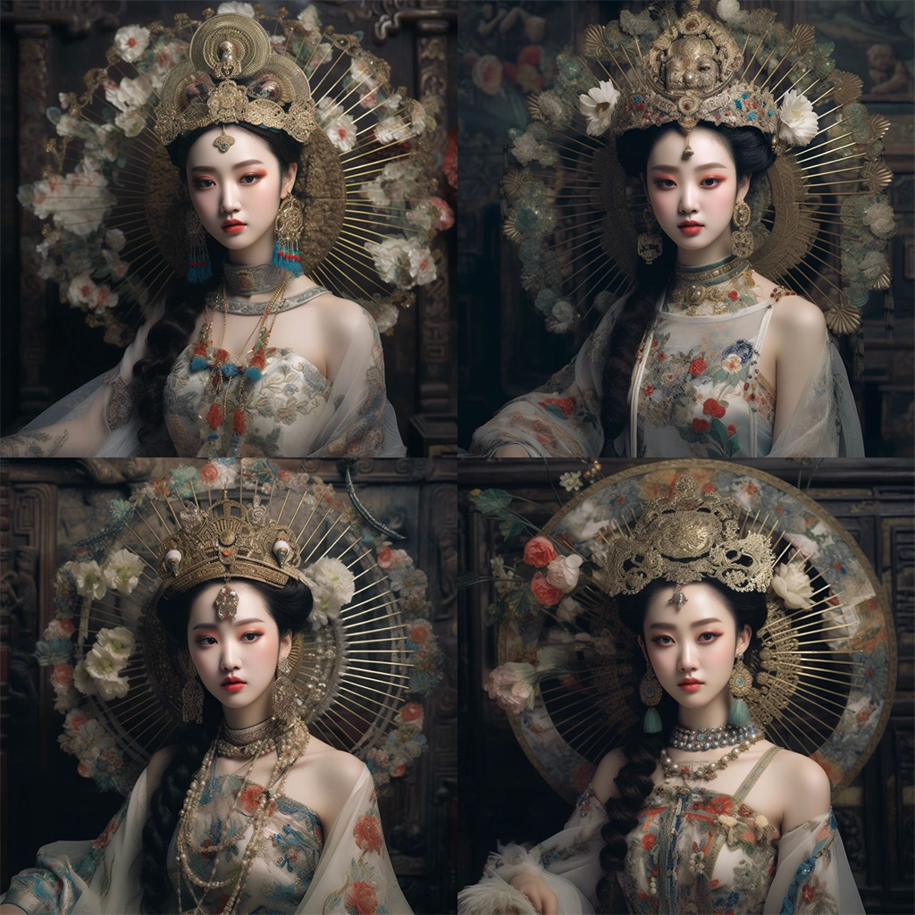 图片[4]-Midjourney 汉服美女！9 组高级感满满的国潮古风写真-易看设计 - 专业设计师平台