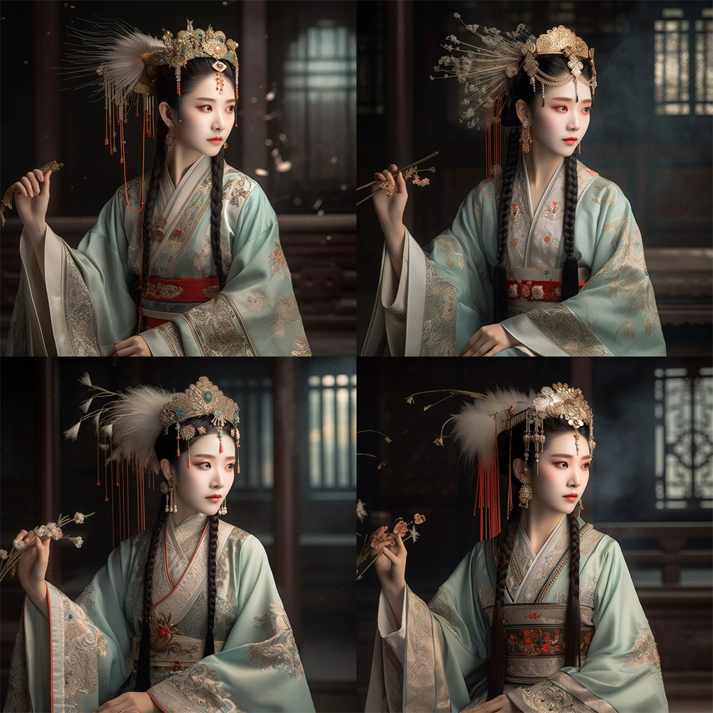 图片[5]-Midjourney 汉服美女！9 组高级感满满的国潮古风写真-易看设计 - 专业设计师平台