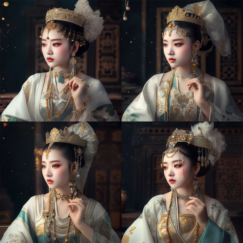 图片[6]-Midjourney 汉服美女！9 组高级感满满的国潮古风写真-易看设计 - 专业设计师平台