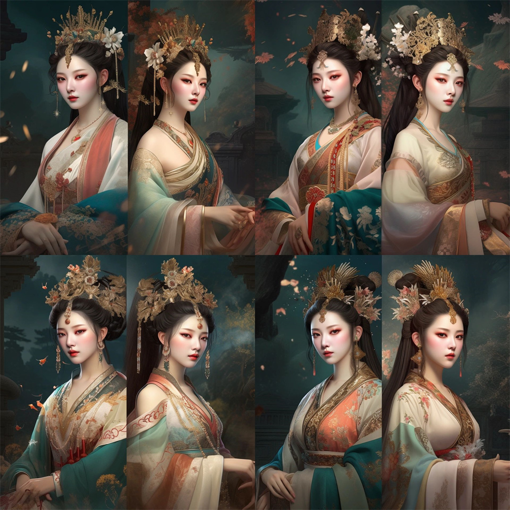 图片[7]-Midjourney 汉服美女！9 组高级感满满的国潮古风写真-易看设计 - 专业设计师平台