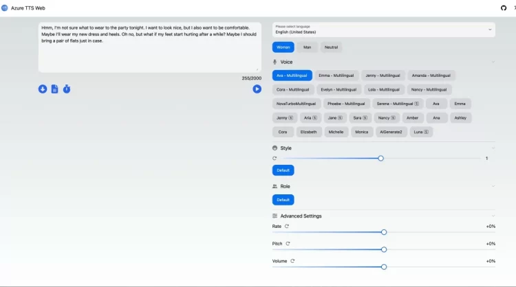 免费线上文字转语音工具 Azure TTS Web ,支援多国语言、多种声优可选-易看设计 - 专业设计师平台